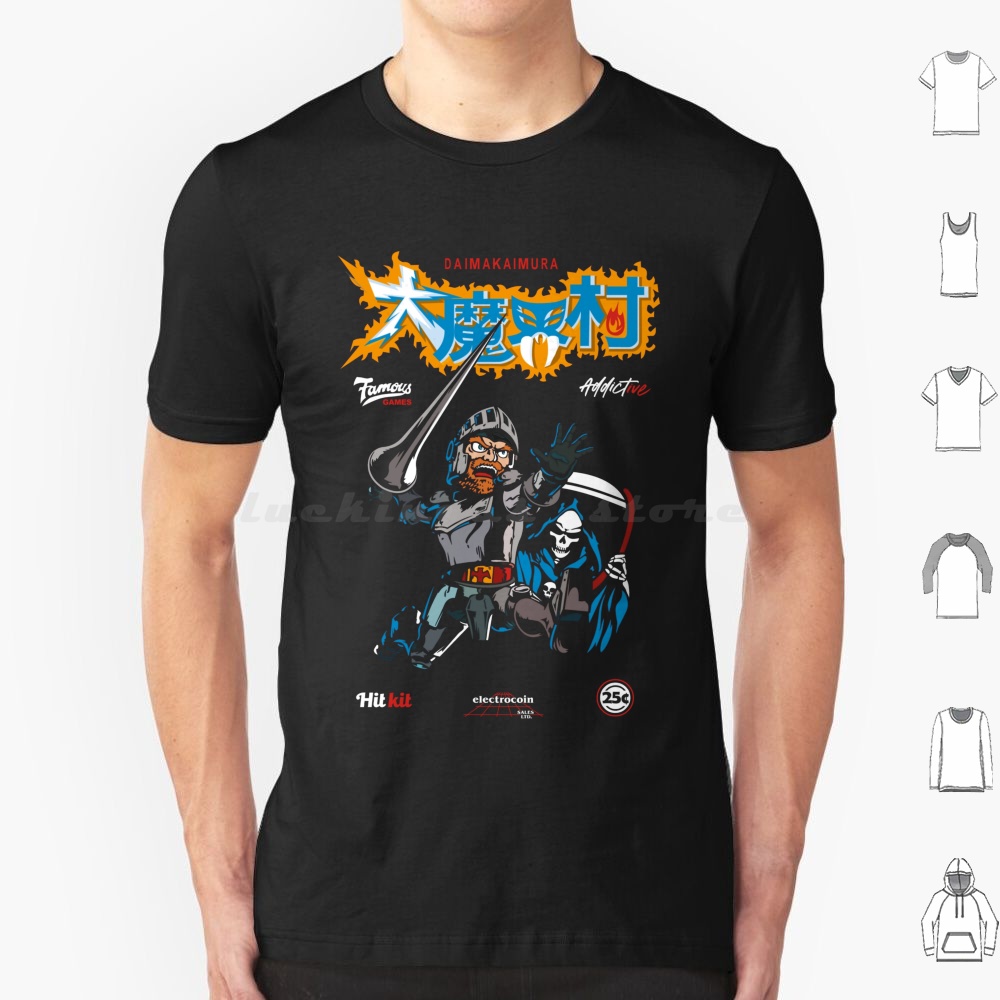 Arcade No - Koszulka Retro Arcade Ghouls'n Ghosts Vintage