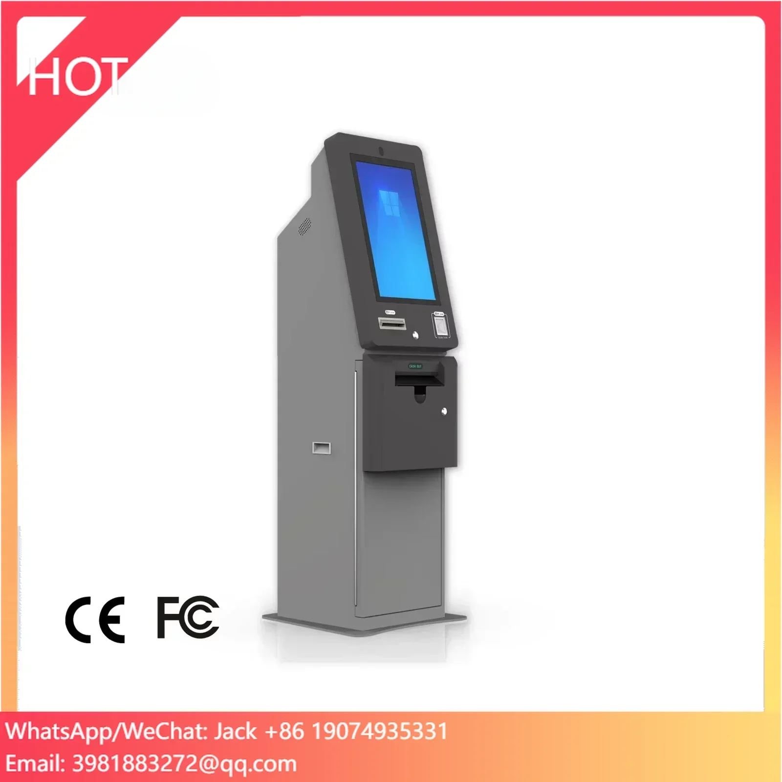 Metalowy kiosk ATM, terminal d – Ticket Redemption Machine recenzja i cena