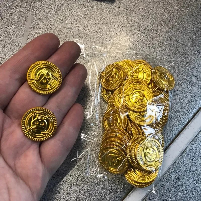 50 szt. Pirackie Złote Monety  – Arcade Game Coin recenzja i cena